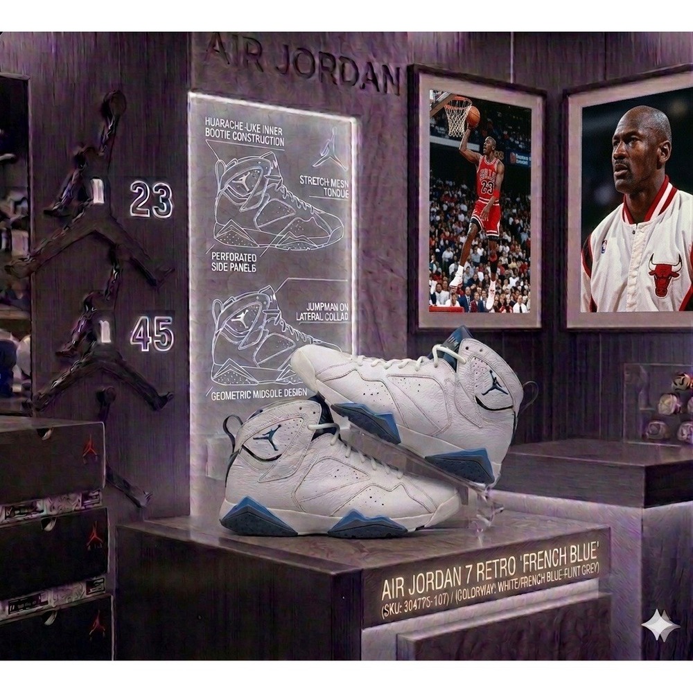 Jordan 7 Retro French Blue 2015 304775-107 Size‎ 11 Remastered